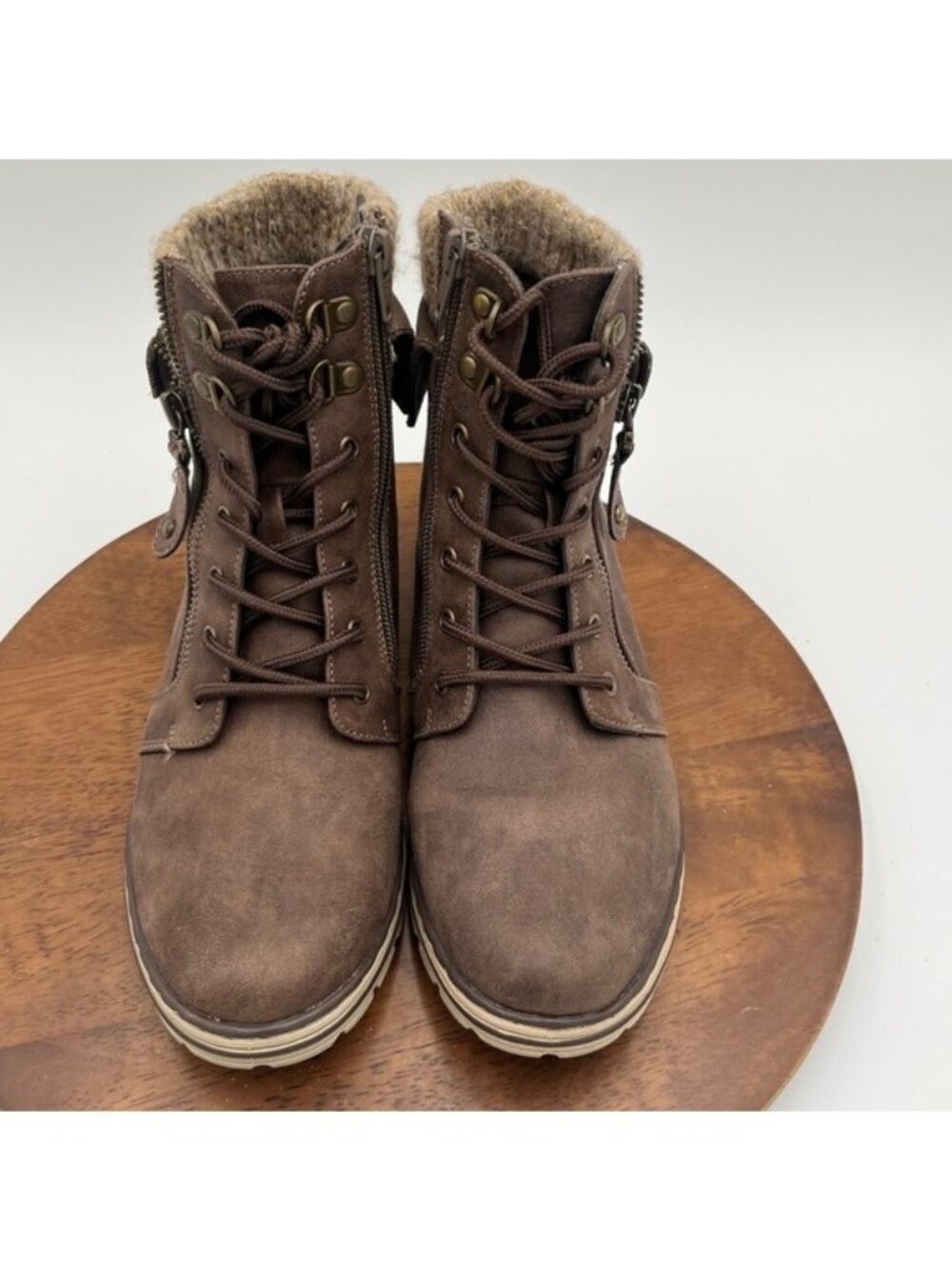 Cliff by White Mountain Kaylee Boot Size 7.5 Stone Color Zipper Closure Winter